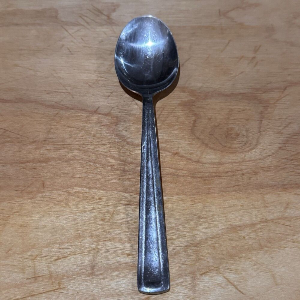 Large 10” Stainless Steel Serving Spoon Stamped Stainless China Preowned